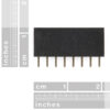 Buy Header - 8-pin Female (PTH, 0.1") in bd with the best quality and the best price