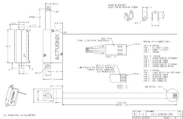 Buy Actuonix PQ12-100-6-R Micro-Actuator in bd with the best quality and the best price