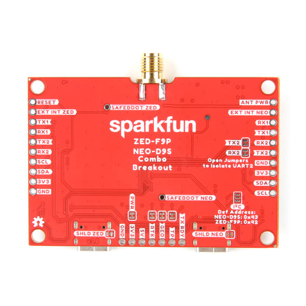 Buy SparkFun GNSS Combo Breakout - ZED-F9P, NEO-D9S (Qwiic) in bd with the best quality and the best price